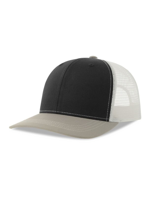 black-grey melange-white